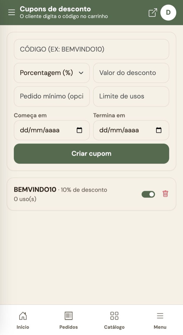 Cupom de desconto
