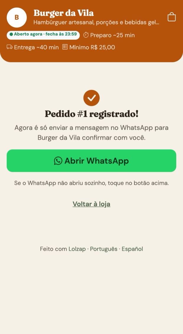 Pedido enviado