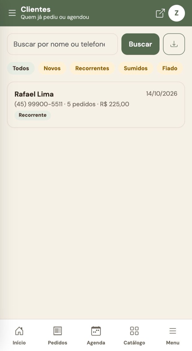 Clientes e selos