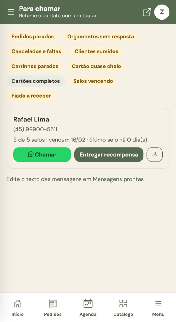 Cartão completo