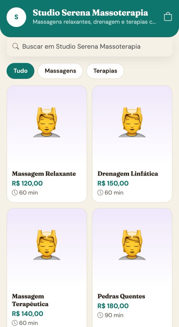 Vitrine de serviços