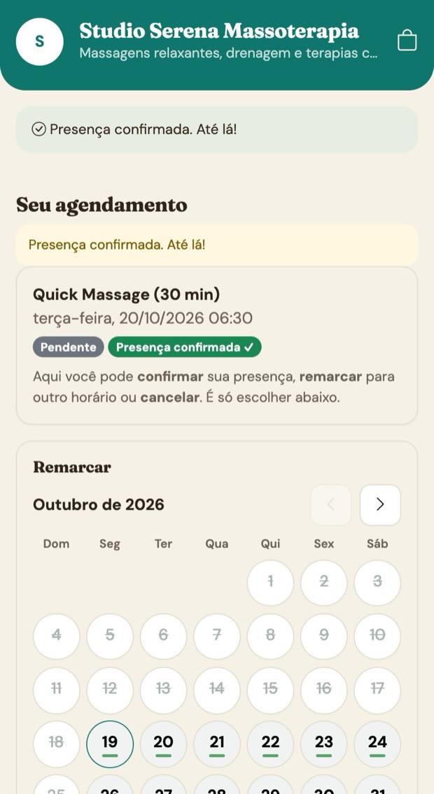 Presença confirmada