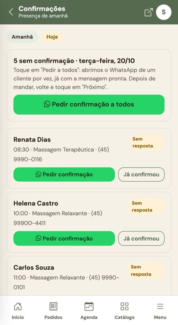 Pendências restantes