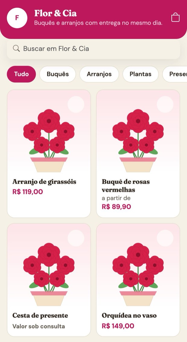 Vitrine da floricultura