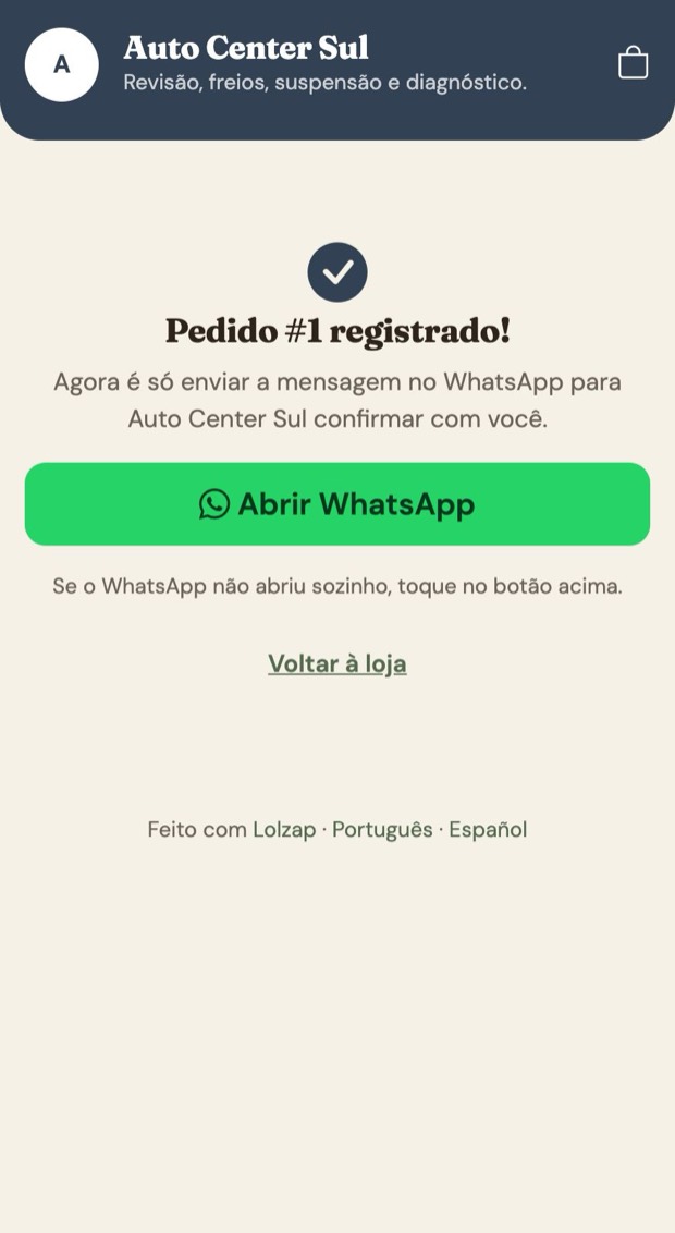 Pedido enviado