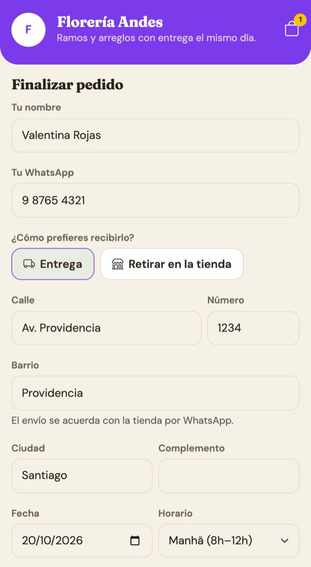 Finalizar pedido