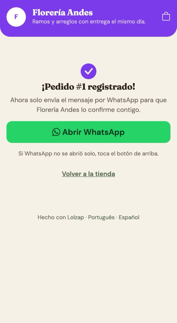 Pedido enviado